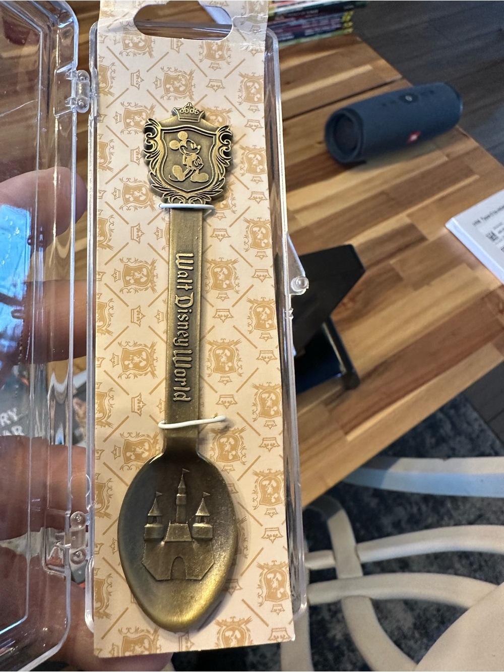 Disney Gold Tone Walt Disney World Castle Collectible Spoon